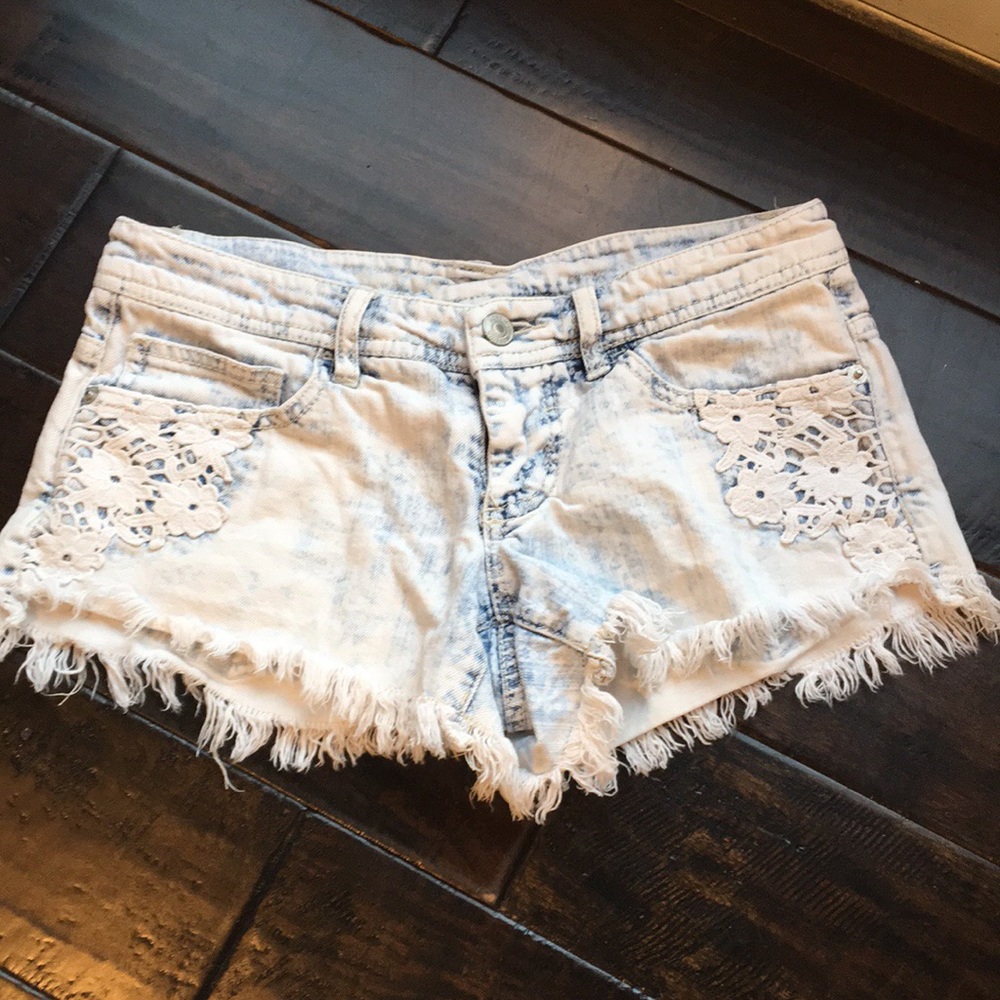 Jean shorts. Frayed